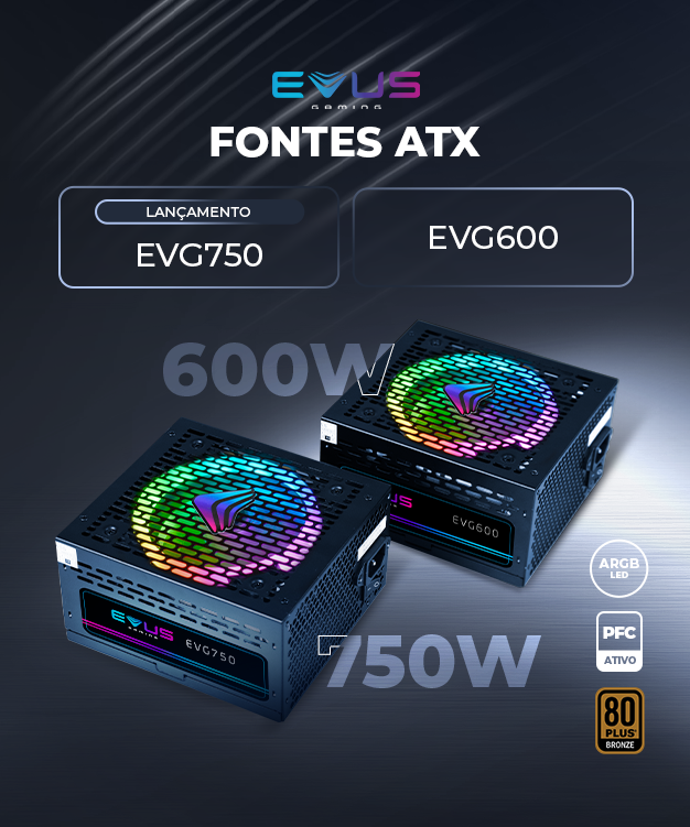 [Banner Rotativo Mobile] Fontes Evus Gaming ARGB