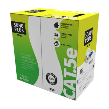 Cabo Lan Sohoplus CAT5e 24AWG 305 Metros CMX Azul 23200099