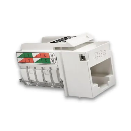 Conector Fêmea para Cabo de Rede e Internet RJ45 Sohoplus Cat5E Branco - 35050423