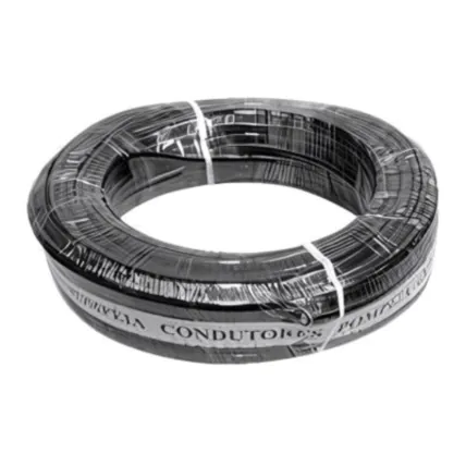Fio Paralelo Pompéia Preto Com Tarja Branca 2X12 2,50 Mm (100 Metros)