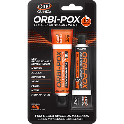 Adesivo Epoxi Orbiepoxi Orbi Quimica Bisnaga 2X20G