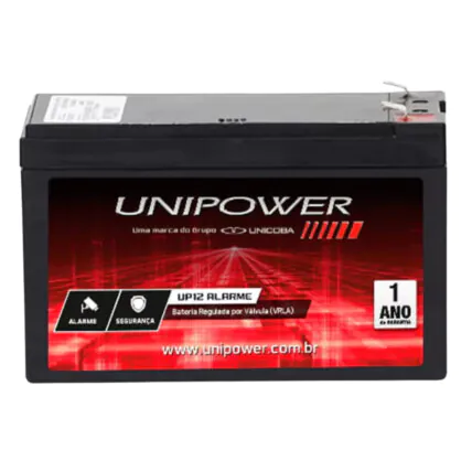 Bateria 12V Unipower UP12 Alarme 4A