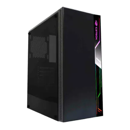 Gabinete Gamer C3 Tech MT-G400BK Mid Tower com Led sem Fonte