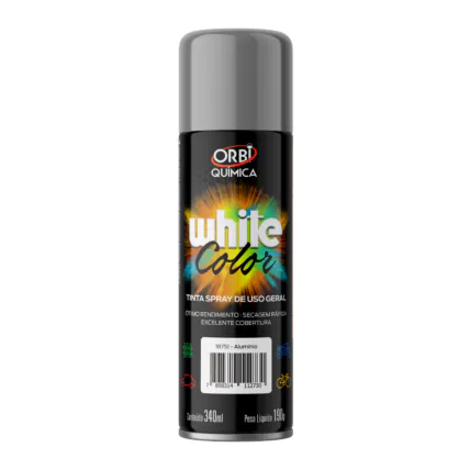 Quimica Tinta Spray White Color Alumínio