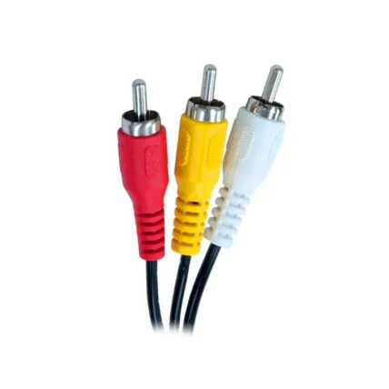 Cabo de Áudio/Vídeo Evus C-012 3 RCA + 3 RCA Macho 1,5m