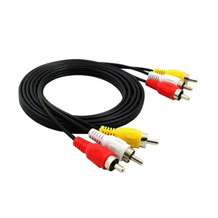Cabo de Áudio/Vídeo Evus C-012 3 RCA + 3 RCA Macho 1,5m