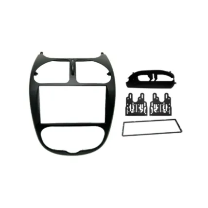 MOLDURA 2 DIN PEUGEOT 207 08/14 PRETO - 0