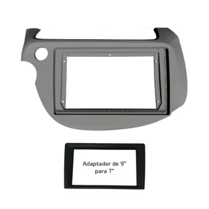 Moldura Fiamon 9"/ 7" Honda Fit 2009/2014 Geração 2 - Grafite