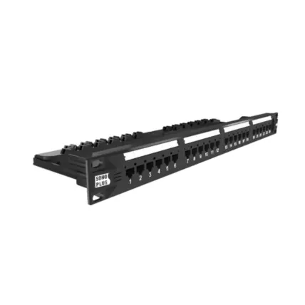 Patch Panel Sohoplus T568A/B Cat5E 24 Portas
