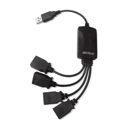 Hub Usb 2.0 Multi AC042 4 Portas Cabos Flex