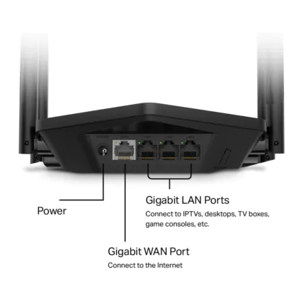 Roteador Wifi 6 Gigabit Mercusys Mr80X Ax3000 Dual Band Easymesh