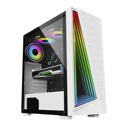 Gabinete Gamer BRX White Neon CA-032WH